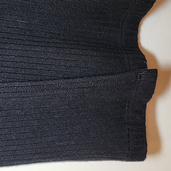 Reformation black Slit  ribbed knit midi dress  Strechy Small - Picture 13 of 16